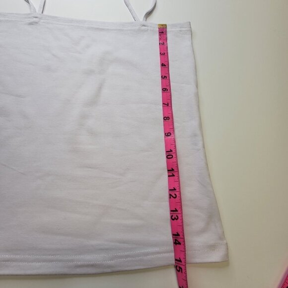WHITE Spaghetti Strap Camisole White Tank Top - New Without Tags- One Size - Picture 10 of 10
